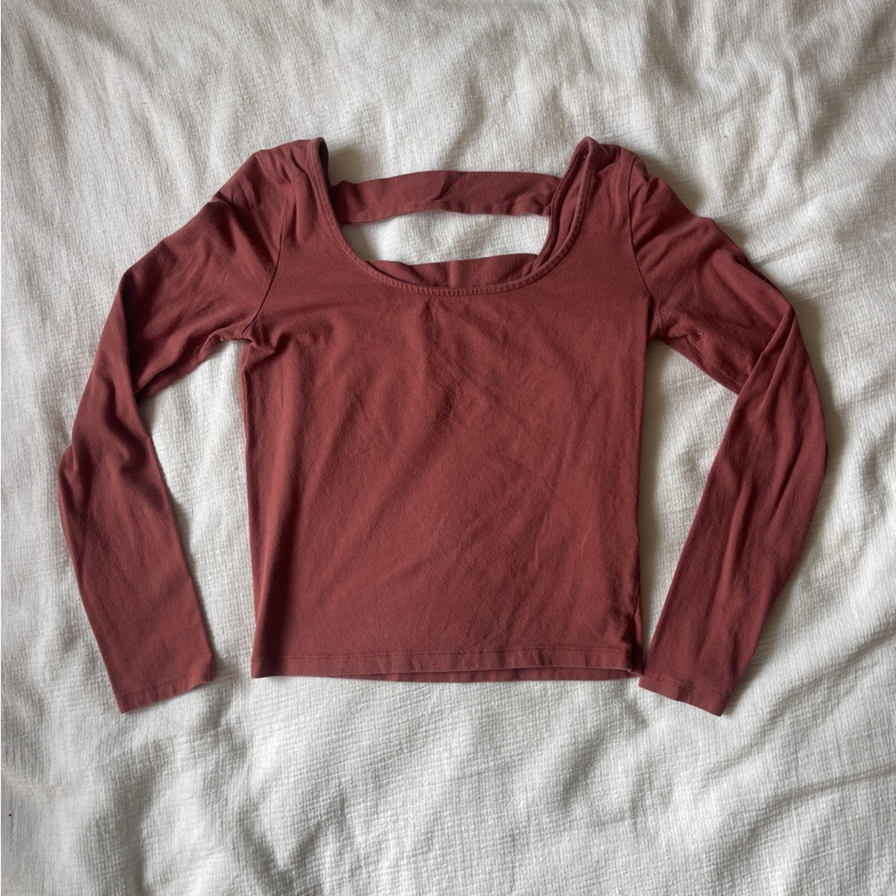 Terracotta Long Sleeve Crop top